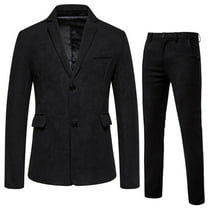 guisaled Mens Suit Classic 2 Piece Slim Fit Button Down Solid Blazer Jacket Pant Tuxedo Set formal Business Wedding Party Outfits s