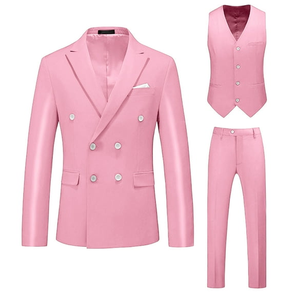 guisaled Mens Suit Classic Fit 2 Piece Suit Blazer Slim Fit Tux One Button Notch Lapel Jacket Pants Set for Party Wedding Business