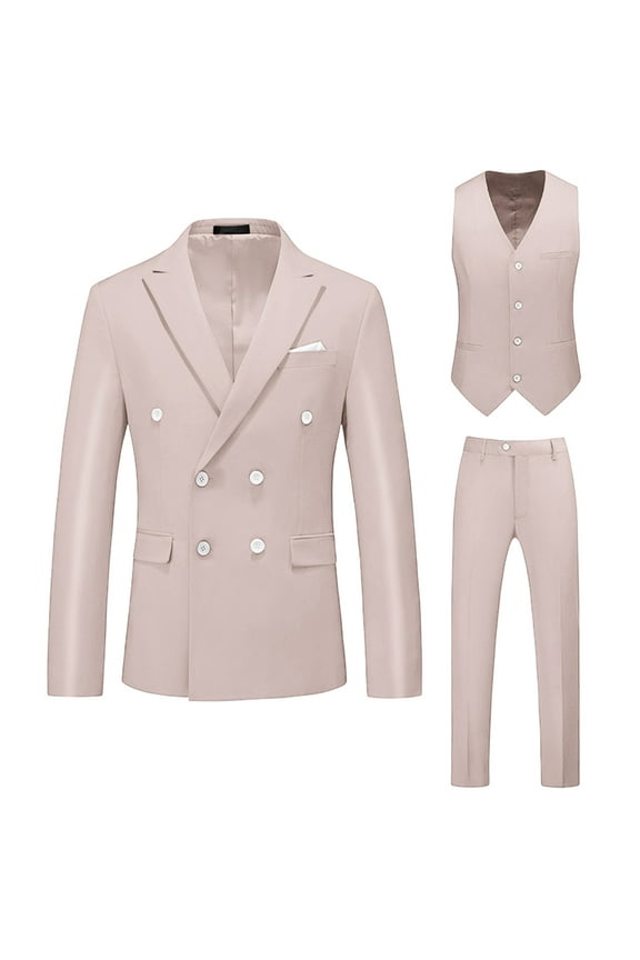 Mens Suit Classic Fit 2 Piece Suit Blazer Slim Fit Tux One Button Notch Lapel Jacket Pants Set for Party Wedding Business