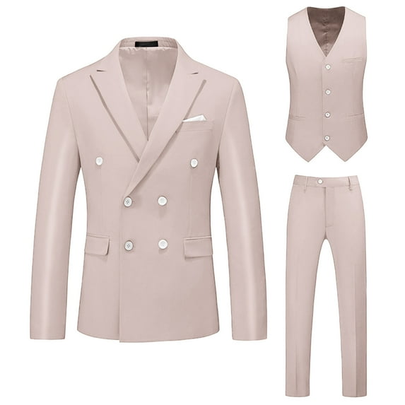guisaled Mens Suit Classic Fit 2 Piece Suit Blazer Slim Fit Tux One Button Notch Lapel Jacket Pants Set for Party Wedding Business