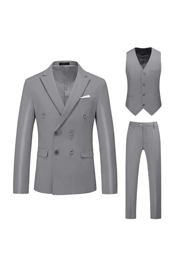 Mens Suit Classic Fit 2 Piece Suit Blazer Slim Fit Tux One Button Notch Lapel Jacket Pants Set for Party Wedding Business