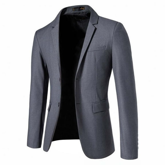 guisaled Mens Suit Jackets Classic Slim Fit Solid Dressy Casual Business Sport Coats One Button Notched Lapel Office Work Jackets