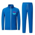 thumbnail image 1 of guisaled Mens Sweatsuit Zip Up Stand Collar Jacket Athletic 2 Pieces Tracksuit Casual Jogging Sweat Suit Workout Sports Set Sportswear, 1 of 5