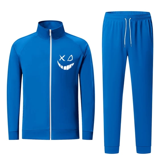 guisaled Mens Sweatsuits 2 Piece Outfits Tracksuit for Men Long Sleeve Athletic Full Zip Warm Up Active Casual Sports Sets Sales