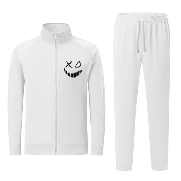 guisaled Mens Sweatsuits 2 Piece Outfits Tracksuit for Men Long Sleeve Athletic Full Zip Warm Up Active Casual Sports Sets