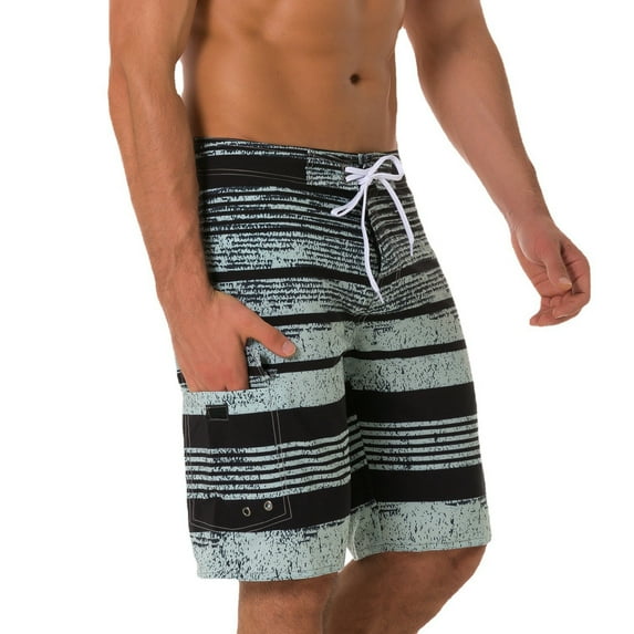 guisaled Mens Swim Trunks Board Shorts 7 Inch Inseam Summer Quick Dry Drawstring Waisted Beach Shorts Swimwear Bathing Suit
