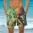 thumbnail image 1 of guisaled Mens Swimming Trunks Mens Board Shorts Quick Dry Elastic Waisted Swimming Trunks Hawaiian Graphic 5 Inch Vacation Holiday Beach Shorts, 1 of 1