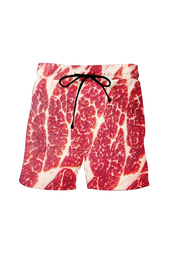 Mens Swimsuits Men's Board Shorts Swim Trunks Funny Printed Drawstring Elastic Waisted Quick Dry Swim Shorts 3 Inch Inseam Swim Buttoms