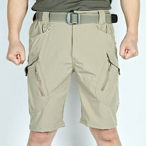 guisaled Mens Tactical Cargo Shorts Lightweight Quick Dry Work Shorts Outdoor Water Resistant Mutiple Pockets Casual Hiking Shorts