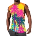 thumbnail image 1 of guisaled Mens Tank Tops Beach Summer Sleeveless Shirts Fashion Hawaiian Graphic Holiday Vacation Tank Top Casual Crewneck Top Valentines Day s, 1 of 4