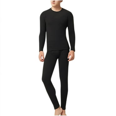 guisaled Mens Thermal Underwear Set Fleece Lined Long Johns Thermals Top And Bottom Base Layer For Cold Weather Winter Ski Friday Deal