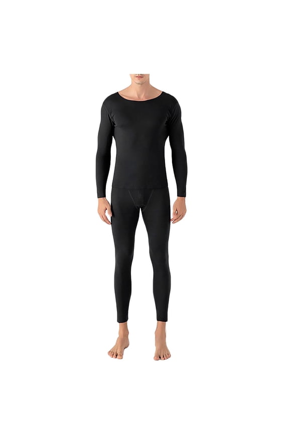 Mens Thermal Underwear Set Fleece Lined Long Johns Thermals Top And Bottom Base Layer For Cold Weather Winter Ski