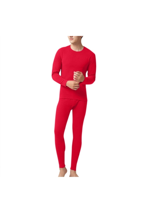 Mens Thermal Underwear Set Fleece Lined Long Johns Thermals Top And Bottom Base Layer For Cold Weather Winter Ski