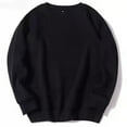 thumbnail image 1 of guisaled Mens Trendy Sweatshirt Crewneck Lightweight Fleece Lined Pullover Tops Solid Casual Loose Fall Winter Winproof Sweatshirts, 1 of 1