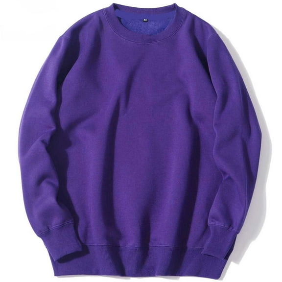 guisaled Mens Trendy Sweatshirt Crewneck Lightweight Fleece Lined Pullover Tops Solid Casual Loose Fall Winter Winproof Sweatshirts