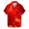 thumbnail image 1 of guisaled Mens Valentines Day Shirts Hawaiian Shirt Cute Heart Print Loose-Fit Short Sleeve Button Down Beach Casual Shirts Valentine'S Day s, 1 of 5