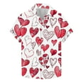 thumbnail image 1 of guisaled Mens Valentines Day Shirts Hawaiian Shirt Cute Heart Print Loose-Fit Short Sleeve Button Down Beach Casual Shirts Valentine'S Day s, 1 of 5