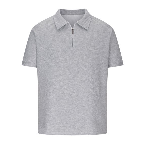 guisaled Mens Waffle Shirts Short Sleeve Lapel Collar Golf Shirt Summer Slim Fit Casual Button Down Shirts Business Office Work Blouses