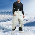 thumbnail image 1 of guisaled Mens Waterproof Snow Bibs Baggy Ski Pants Snowboard Overall Winter Insulated Windproof Thicken Warm Snow Pants, 1 of 9