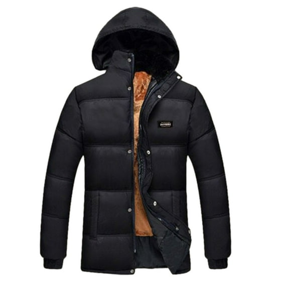 guisaled Mens Winter Coats Water Resistant Windproof Puffer Jacket Full Zipper Hooded Lightweight Warm Insulated Quilted Jackets