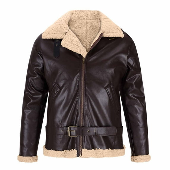 guisaled Mens Winter Jacket Warm Fleece Liend Waterproof Puffer Coat Windproof Quilted Parka Jacket with Faux Fur Detachable Hood Clearance Clothes