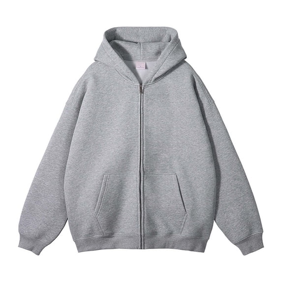 guisaled Oversized Hoodies for Men Zip Up Lightweight Hooded Sweatshirts Long Sleeve Loose Fit Warm Fleece Jackets with Pockets
