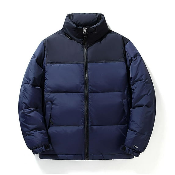 guisaled Puffer Jackets for Men Lightweight Quilted Puffy Down Coat Stand Collar Zipper Water-Resistant Winter Warm Packable Outerwear