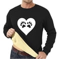 thumbnail image 1 of guisaled Pullover Sweatshirt for Men Crewneck Long Sleeve Sherpa Lined Tops Printed Winter Fleece Warm Underwear Sweatshirts, 1 of 4