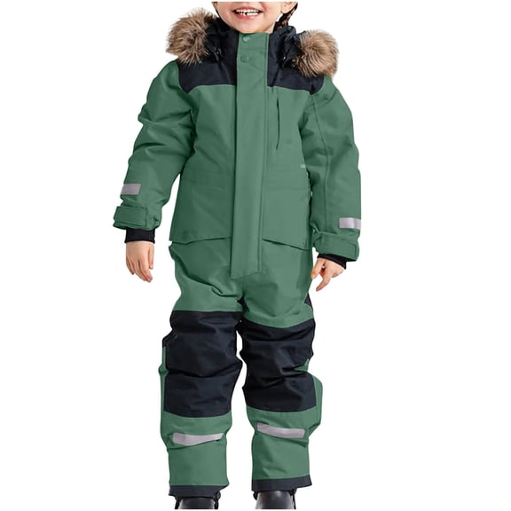 guisaled Snow Suit for Kids One Pieces Snowsuits Ski Suits Jumpsuits Winter Outdoor Windproof Waterproof Snowboard Onesie Snowsuits 1T-15Years