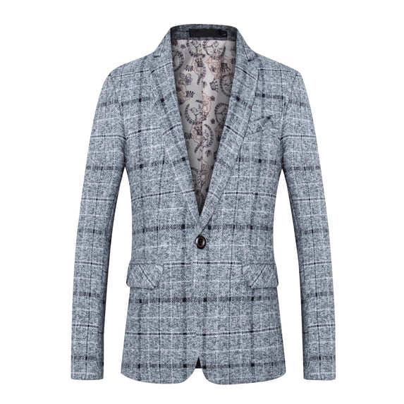 guisaled Sport Coats for Men Big and Tall Regular Fit Classic Slim Suit Jackets One Button Notched Lapel Wedding Groomsmen Blazer Jacket