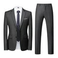 thumbnail image 1 of guisaled Suits for Men Big and Tall Classic Fit Slim Wedding Suit Notch Lapel Button Up Blazer Jacket Pants 2 Piece Sets Outfits, 1 of 6