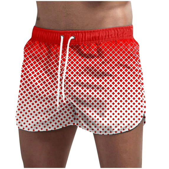 guisaled Summer Swim Trunks for Men Quick Dry Stretch Board Shorts Drawstring Low Waisted 5 Inch Inseam Swim Shorts Bathing Suits Valentines Day s
