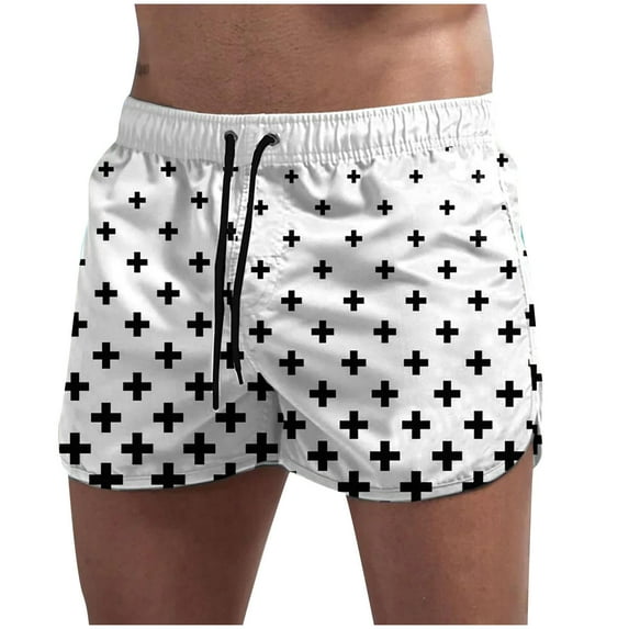 guisaled Summer Swim Trunks for Men Quick Dry Stretch Board Shorts Drawstring Low Waisted 5 Inch Inseam Swim Shorts Bathing Suits
