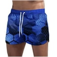 thumbnail image 1 of guisaled Summer Swim Trunks for Men Quick Dry Stretch Board Shorts Drawstring Low Waisted 5 Inch Inseam Swim Shorts Bathing Suits, 1 of 4