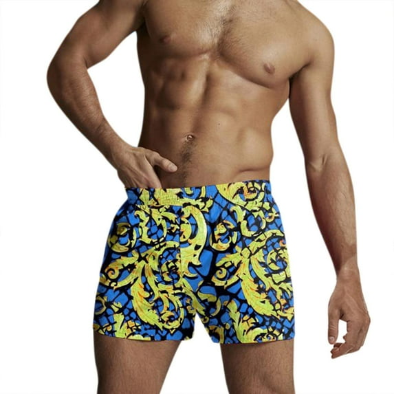 guisaled Summer Swim Trunks for Men Quick Dry Stretch Board Shorts Drawstring Low Waisted 5 Inch Inseam Swim Shorts Bathing Suits