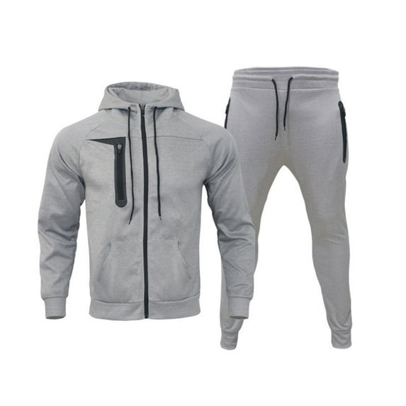 guisaled Sweat Suits for Men 2 Piece Jogger Sets Full Zip Casual Athletic Tracksuits Long Sleeve Hoodie Workout Warm Up Sweat Suits
