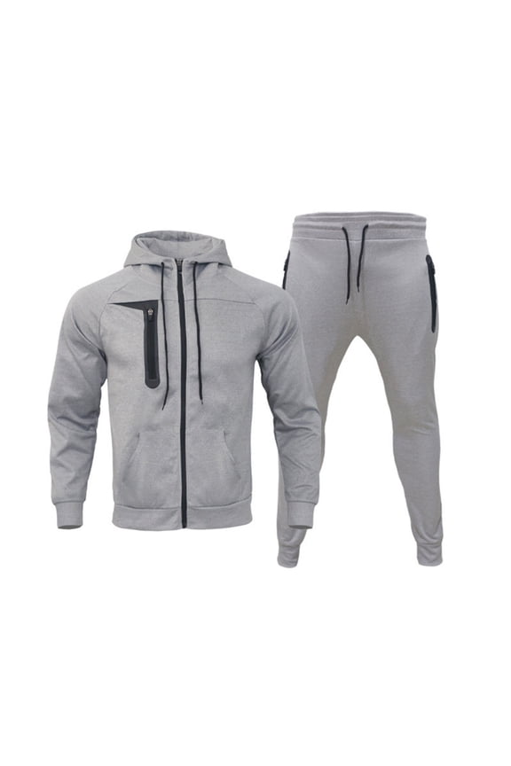 Sweat Suits for Men 2 Piece Jogger Sets Full Zip Casual Athletic Tracksuits Long Sleeve Hoodie Workout Warm Up Sweatsuits