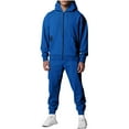thumbnail image 1 of guisaled Sweatsuits for Men 2 Piece Sets Full Zip Hoodie And Jogger Pants Tracksuits Solid Long Sleeve Oversized Athletic Outfits, 1 of 9