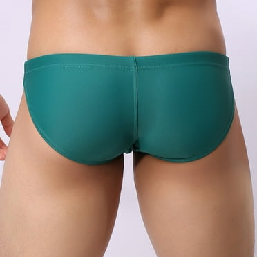 guisaled Swim Briefs for Men Sexy Low Rise Quick Dry Swim Thong Bikini Board Surf Shorts Swimsuit Swimwear with Drawstring Savings