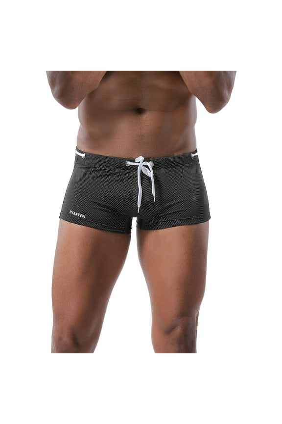 Swim Jammers Men Square Leg Quick Dry Swim Trunks Athletic Training Durable Competition Team Compression Swim Briefs Valentine'S Day Gifts