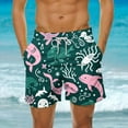thumbnail image 1 of guisaled Swim Suit Men Swimming Trunks for Men Hawaiian Vacation Holiday Beach Shorts 5 Inch Inseam Elastic Waisted Swim Shorts With Pockets, 1 of 6