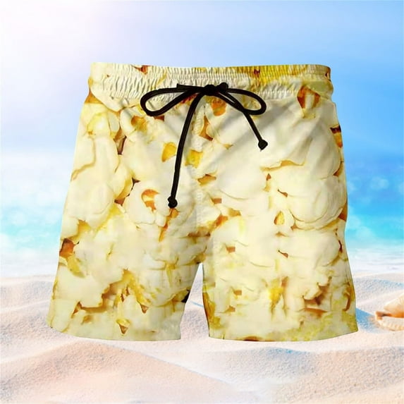 guisaled Swim Trunks Men Men's Board Shorts Swim Trunks Funny Printed Drawstring Elastic Waisted Quick Dry Swim Shorts 3 Inch Inseam Swim Buttoms