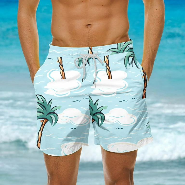 Mens Swim Trunks With Pockets Mesh Liner Summer Casual Beach Board Shorts Quick Dry Swimming Bathing Suit Swimsuit Swimwear