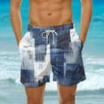 thumbnail image 1 of guisaled Swimming Shorts For Men Swim Shorts for Men Quick Dry Elastic Waisted Swim Trunks Summer Lightweight Loose Fit Patchwork Hawaii Beach Swim Buttom, 1 of 6