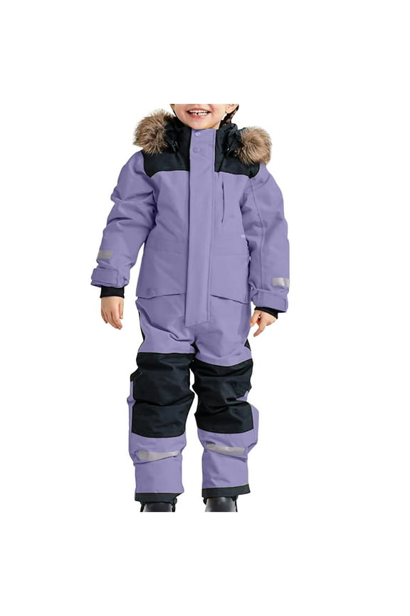 Toddler Snowsuit Snow Suit for Kids One Pieces Snowsuits Ski Suits Jumpsuits Winter Outdoor Windproof Waterproof Snowboard Onesie Snowsuits