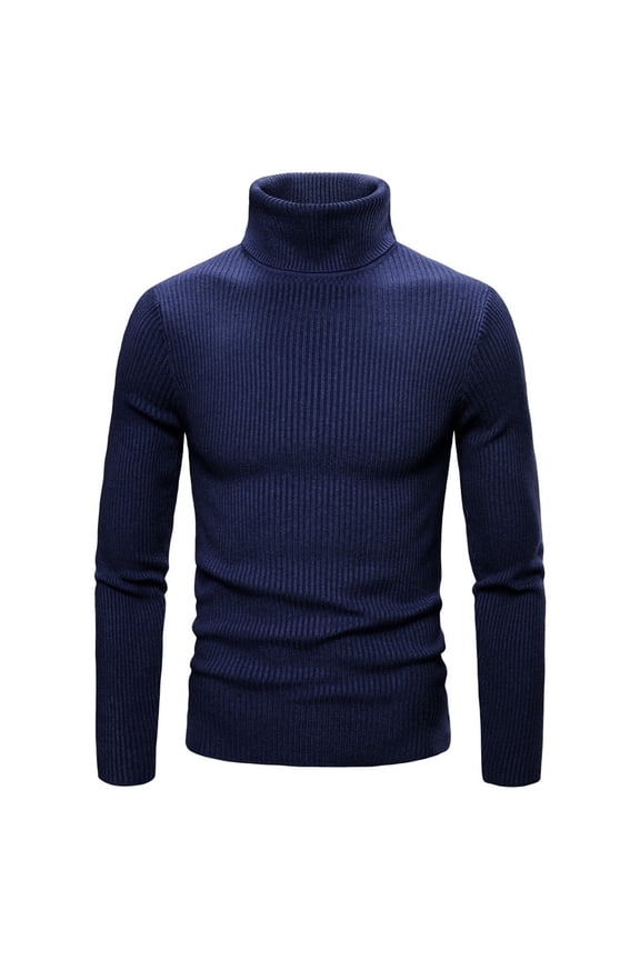 Turtleneck Shirts for Men Long Sleeve Soft Cotton Turtle Necks Tops Classic Basic Casual Slim Fit Strech Thermal Sweaters