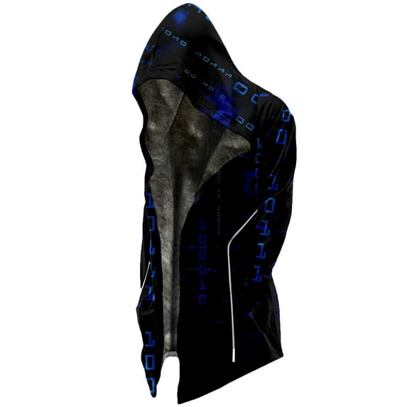 guisaled Winter Coat for Men Fleece Lined Fashion Printed Loose Fit Warm Jacket Zip Up Long Sleeve Padded Thicken Casual Coats