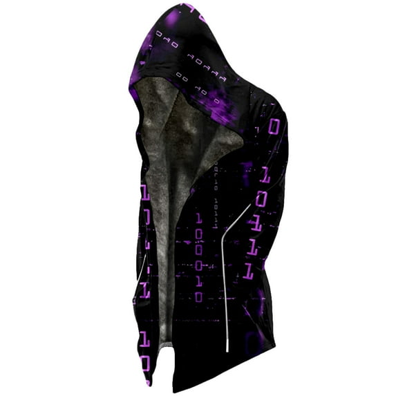 guisaled Winter Coat for Men Fleece Lined Fashion Printed Loose Fit Warm Jacket Zip Up Long Sleeve Padded Thicken Casual Coats