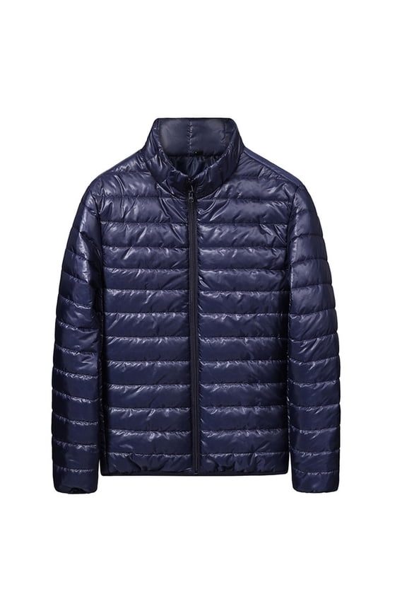 Winter Jackets for Men Lightweight Puffer Jacket Zip Up Padded Coat Packable Down Jacket Insulated Quilted Jacket