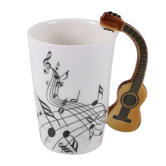 guitar handle ceramic free spectrum mug musical instrument cup